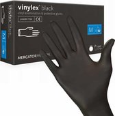 DRM Vinylex Zwarte Vinyl Handschoenen 100 stuks. Poeder vrij Maat M