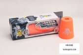Pack de 12 gobelets empilables YJ® Kinder Sports - gobelets à empilement Quick - défi de jeu d'entraînement de vitesse - Jouets de compétition + sac de rangement gratuit - 7,6 * 9,3 cm - Oranje