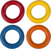 Duvoplus - Speelgoed - Latex, Vinyl & Rubber Speeltjes - Dogtoy Rubber Ring Mix L - 15cm Gemengde Kleuren