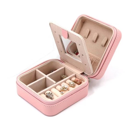 Vlando Kleine sieradendoos organizer reizen sieraden opslag met 6