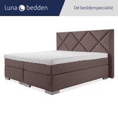 Luna Bedden - Boxspring Maya - 180x220 Compleet Bruin Ruiten