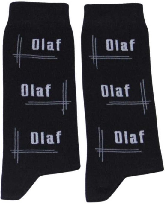 Chaussettes prénom - Olaf - Prénom tissé dans la chaussette - Taille 41-46  | bol.com