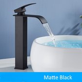 Wastafel Kraan-Waterkraan-Bathroom Sink Water Tap-Single Handle-Mixer Tap-Hot Cold Water-Matte Black