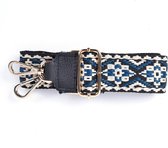 Schouderband-bagstrap-tashengsel-leer-verstelbaar-sac16-tapijt- zwart donkerblauw