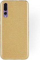 Glitter Back Cover Hoesje - Geschikt voor Huawei P20 - Goud