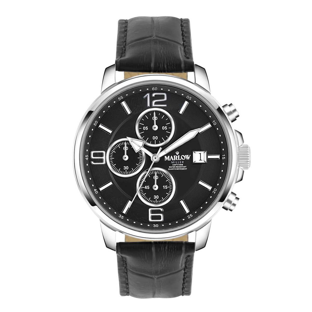 Marlow Miller chronograaf horloge met leren band
