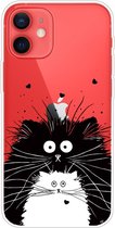 iPhone 13 - hoes, cover, case - TPU - Transparant - Katten