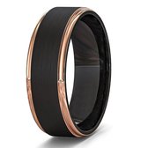 Tungsten - Wolfraam ring Grey rosegold