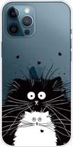 iPhone 13 Pro - hoes, cover, case - TPU - Transparant - Katten