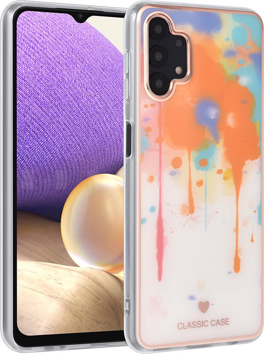UNIQ Classic Case Samsung Galaxy A32 5G TPU Backcover hoesje - Graffiti Orange