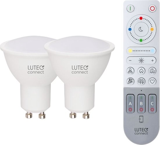 LUTEC Connect 2x GU 10 et TÉLÉCOMMANDE - 2x Lampe multicolore et éclairage  intelligent... | bol