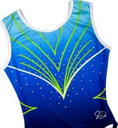 Sparkle&Dream Turnpakje Gympakje Katie Blauw - CSM | maat 92 - 104 - Voor Turnen en Gymnastiek