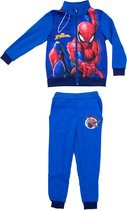 Marvel Spiderman  set joggingpak / trainingspak / vrijetijdspak - Vest + Broek  - Blauw - Maat 116/122  (maatlabel 128)