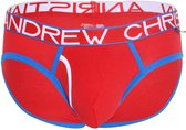 Andrew Christian Fly Tagless Brief w/ Almost Naked Rood - MAAT M - Heren Ondergoed - Slip voor Man - Mannen Slip