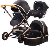 Polaza® Kinderwagen - Multifunctioneel -kinderwagen 3 in 1 - wandelwagen – Kinderwagen Met Stoel En Wieg - Luxe Kinderwagen