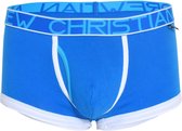 Andrew Christian - Fly Tagless Boxer Blauw - Maat S - Heren ondergoed - Mannen Boxer