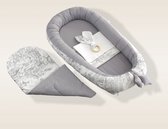 Babynest Eliz Baby Dubbelzijdig 4-Delig Grey Lovely Village Babynestje Kraamcadeau