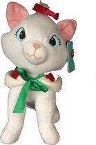 Disney Christmas Aristocat - kerst- knuffel- kat miauwt en knort met Jingle Bells geluid 30x25x10 cm
