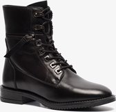 Hush Puppies leren dames veterboots - Zwart - Maat 41 - Echt leer