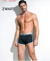 Enrico Coveri Set van 2 stuks katoenen heren boxer in ZWART/BLAUW EN GRIJS - MAAT L