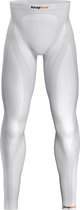 Knapman Zoned Compression Long Pants 45% Wit | Lange Compressiebroek - Compressie Leggings voor Heren | Maat S