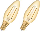 OSRAM Vintage 1906 LED Classic Filament MULTIPACK 2x B35 - 2.5W E14 Kaarslicht 2400K | Vervangt 22W