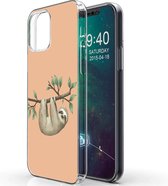 iMoshion Design hoesje voor de iPhone 12, iPhone 12 Pro - Serious Request - Watercolour luiaard