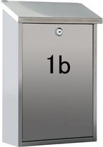 Huisnummer sticker - b - zwart - 6 cm - letter - brievenbussticker – cijfersticker - plakletter