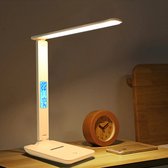 Vitafa Tafellamp - Tafellamp Slaapkamer - Bureaulamp - Lamp - 1200mAh - Buigbaar - LED Scherm - Met klem - Wit