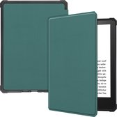 Case2go - E-reader Hoes geschikt voor Amazon Kindle Paperwhite 2021 - Sleepcover - Auto/Wake functie - Magnetische sluiting - Donker Groen