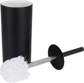 SimpleSpecials wc borstel - Toiletborstel met houder - Keramiek Zwart - Soft touch-afwerking - wc-borstel - WC - modern - zwart - 32x10x10cm