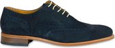 VanPalmen Quirey Nette schoenen - heren veterschoen - blauw suede - goodyear-maakzijze - topkwaliteit