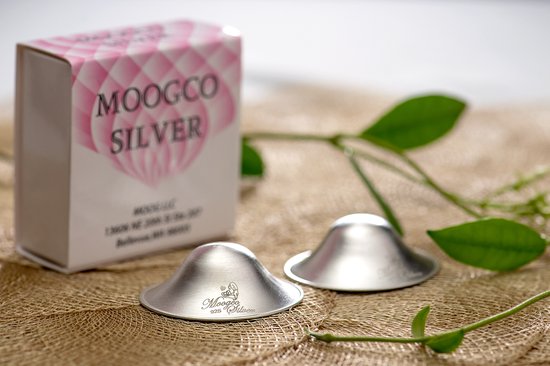 MOOGCO Silver nipple guards - tepelkapjes - maat L - de originele zilveren tepelbeschermer- 925 zilver van MOOGCO — afbeelding 2