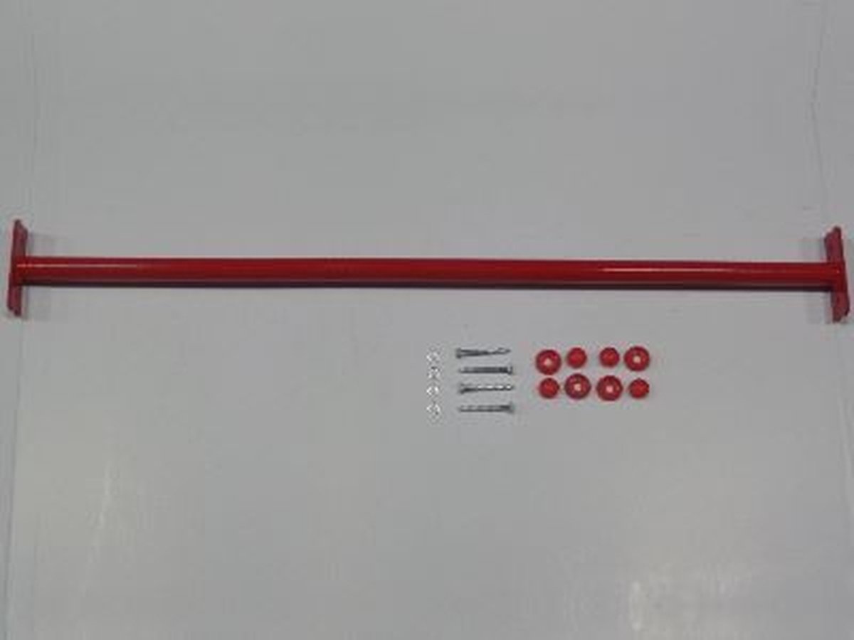 Duikelstang Rood 125 cm + Bevestigingsmateriaal
