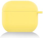 Shieldcase Case geschikt voor Airpods 3 siliconen hoesje - geel