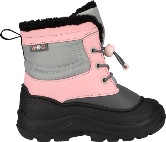 Winter-grip Snow Flake - Snowboots Junior Teddy - Zwart/Roze - maat 30