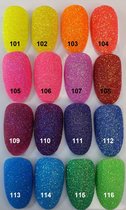 Nailart Sugar - Nagel glitter - Korneliya Nailart Zand Set met 16 kleuren