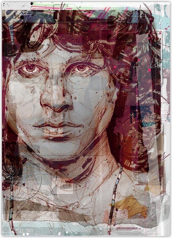 Passionforart.eu Poster - The Doors Jim Morrison - 520 X 720 Cm - Multicolor