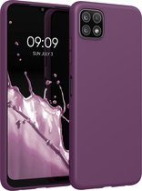 kwmobile telefoonhoesje voor Samsung Galaxy A22 5G - Hoesje voor smartphone - Back cover in magenta-lila