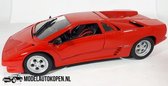 Lamborghini Diablo 1990 (Rood) (22cm) 1:18 Maisto + Showcase - Modelauto - Schaalmodel - Model auto - Miniatuurautos - Miniatuur auto