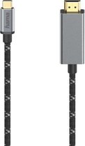 Hama Video-kabel, USB-C-stekker - HDMI™-stekker, Ultra-HD 4K@60Hz, alu, 1,50 m