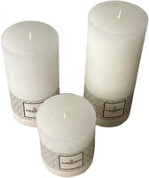 STOMPKAARSEN SET, 3 matren Ivoor Candra Collectie