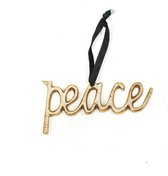 Housevitamin - Kersthanger 'PEACE' - Goud -11x5,5cm