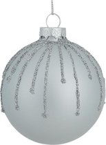 Oneiro's luxe kerstbal LUXURY Silver – ø80 mm -  kerstbal - luxe verpakking – kerstcollectie – kerstdecoratie – kerstboomhanger – kerstversiering - goud