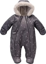 Pinokio - Skipak - Baby - Winteroverall - Grafiet met maan print - Maat 68