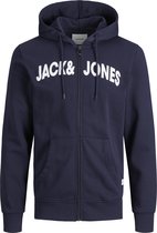 JACK&JONES JJNAVY SWEAT ZIP HOOD Heren Vest - Maat S