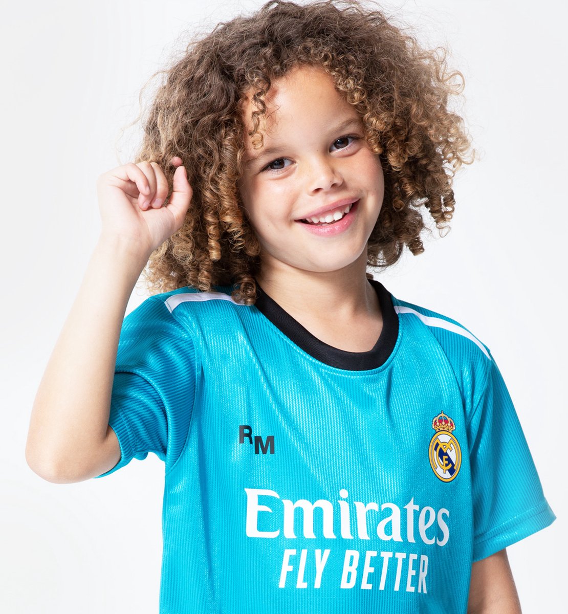 Real Madrid derde tenue 21/22 - replica voetbaltenue - voetbalshirts voor kids - Officieel Real Madrid fanproduct - maat 128