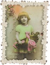 AL - Cadre photo - Fleurs - Wit antique - 13 x 18 cm