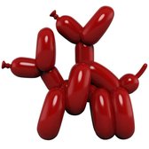 BaykaDecor - Luxe Beeld Ballon Hond Die Liefde Bedrijven - Jeff Koons Replica Balloon Dog - Grappige Kunst - Pop Art - Rood - 35cm