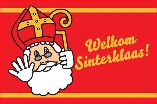 Verbeelding uitgehongerd Gevaar Welkom Sinterklaas vlag 120x180cm | bol.com